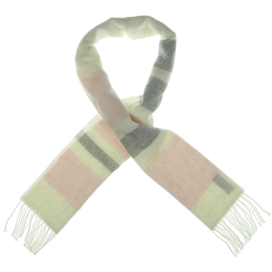 Steve Madden Womens Winter Metallic Muffler Scarf Ivory O/S