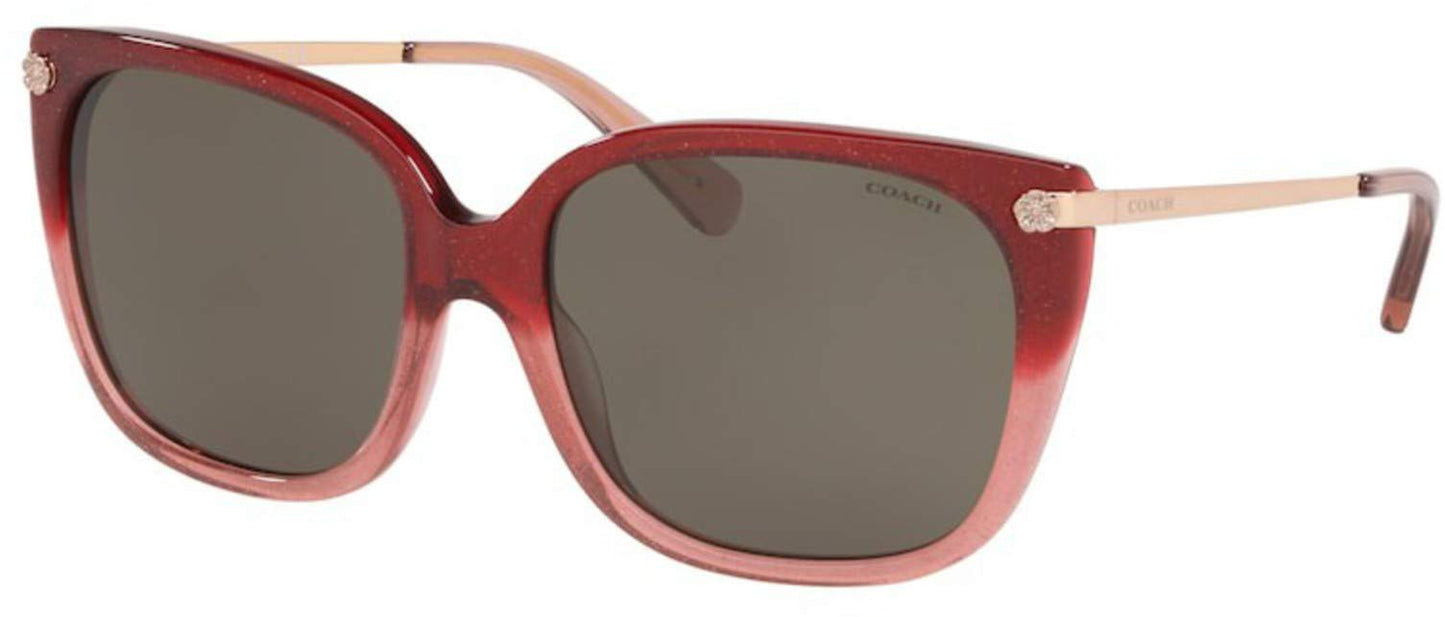 Coach Women's 56mm Burgundy Pink Glitter Sunglasses