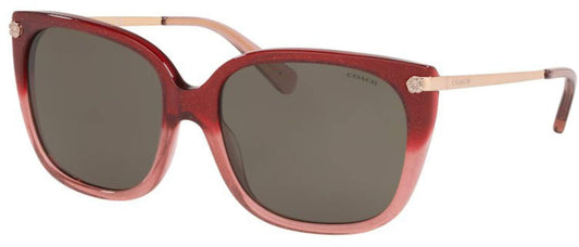 Coach Women's 56mm Burgundy Pink Glitter Sunglasses