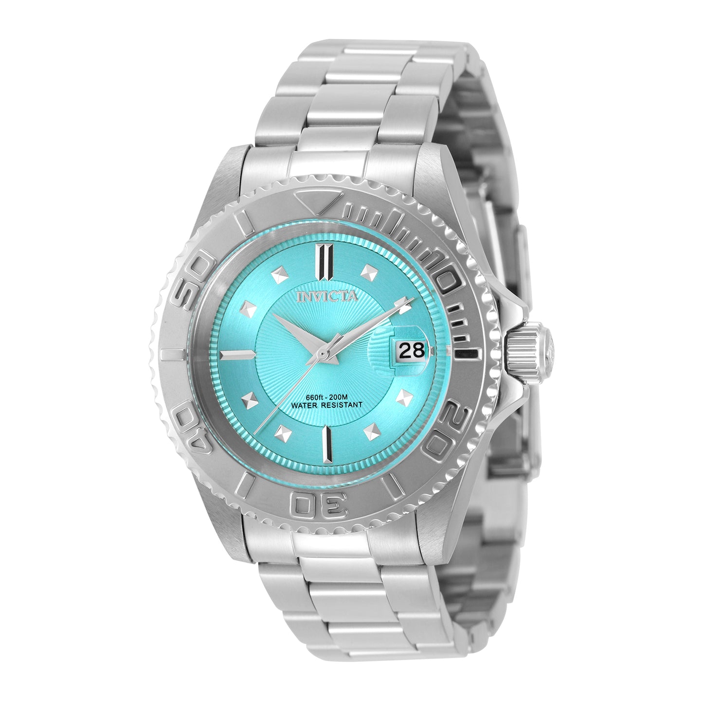 Invicta Men's 40mm Pro Diver Quartz Robin's Egg Blue Dial Silvertone Bracelet Watch