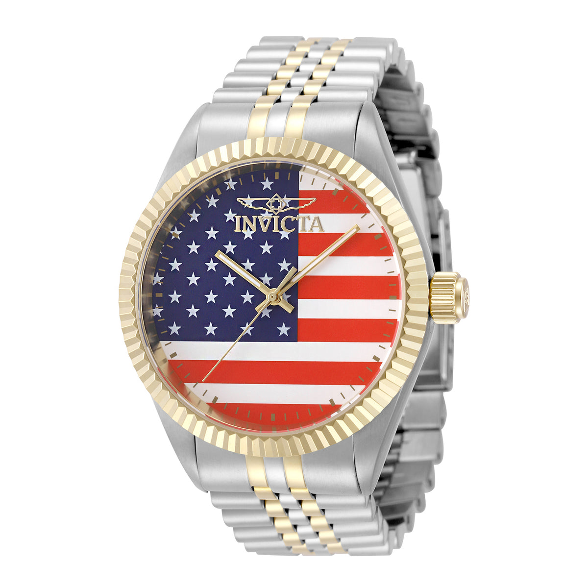 Invicta Men's 43mm Specialty Quartz American Flag Dial Bracelet Watch