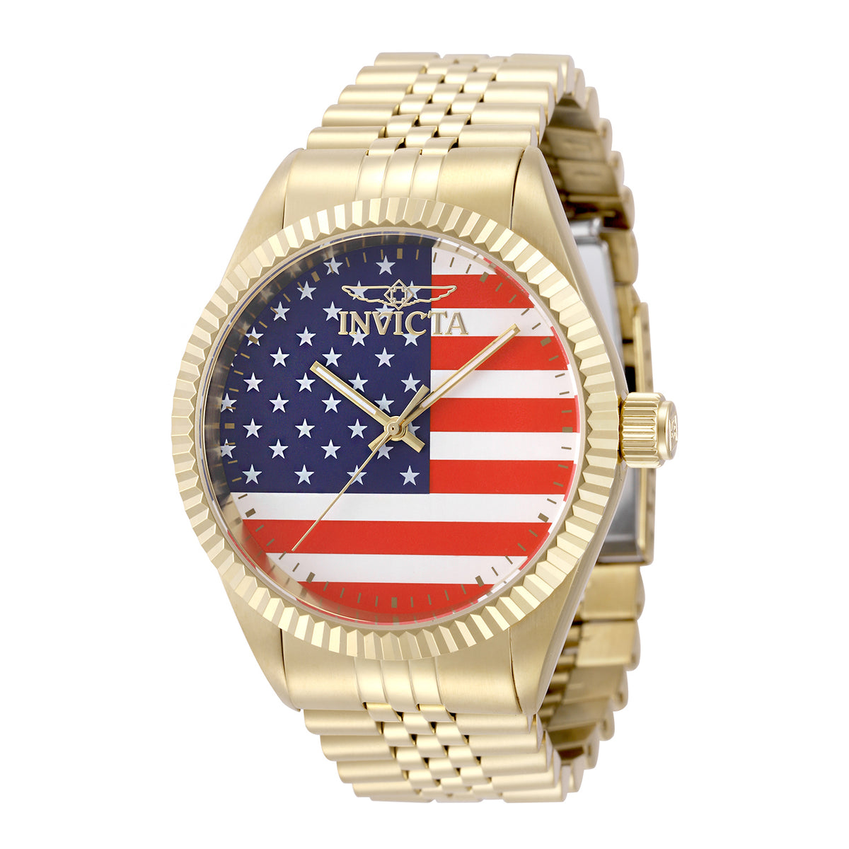 Invicta Men's 43mm Specialty Quartz American Flag Dial Bracelet Watch