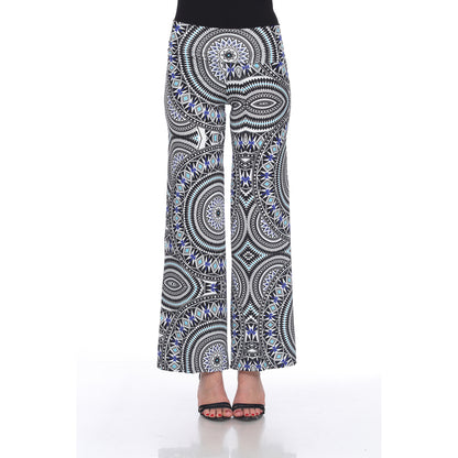 White Mark Women's Geometric Print Palazzo Pants