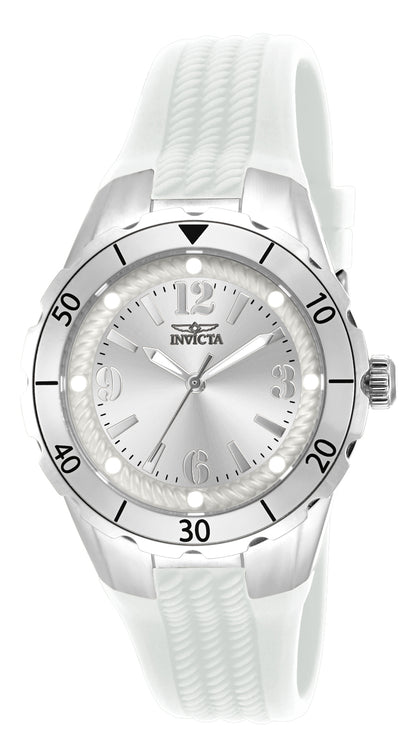 Invicta Women's 38mm Angel Quartz Luminous Markers Textured Silicone Strap Watch