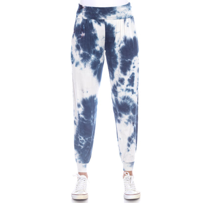 White Mark Women's Super Soft Tie Dye Jogger Pants