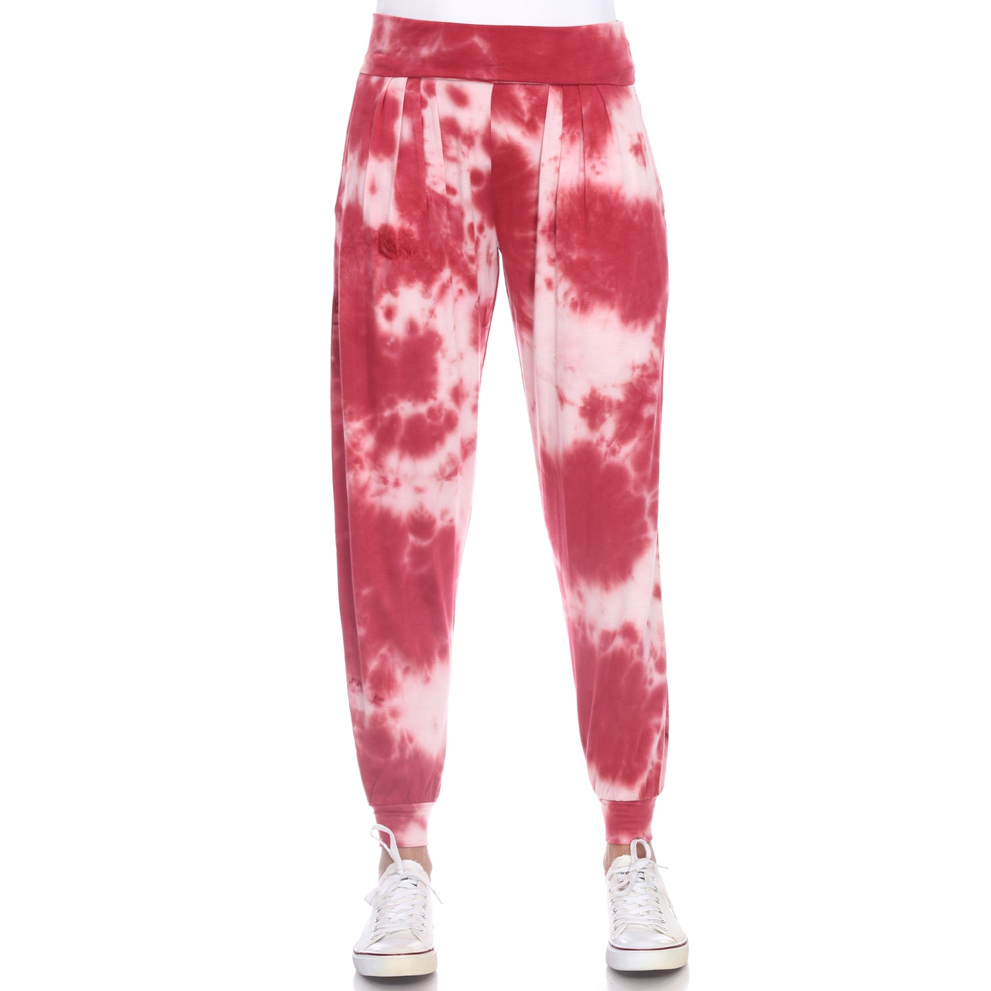White Mark Women's Super Soft Tie Dye Jogger Pants