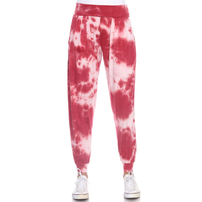 White Mark Women's Super Soft Tie Dye Jogger Pants
