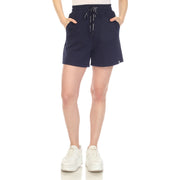 White Mark Women's Drawstring Waistband Sweat Shorts