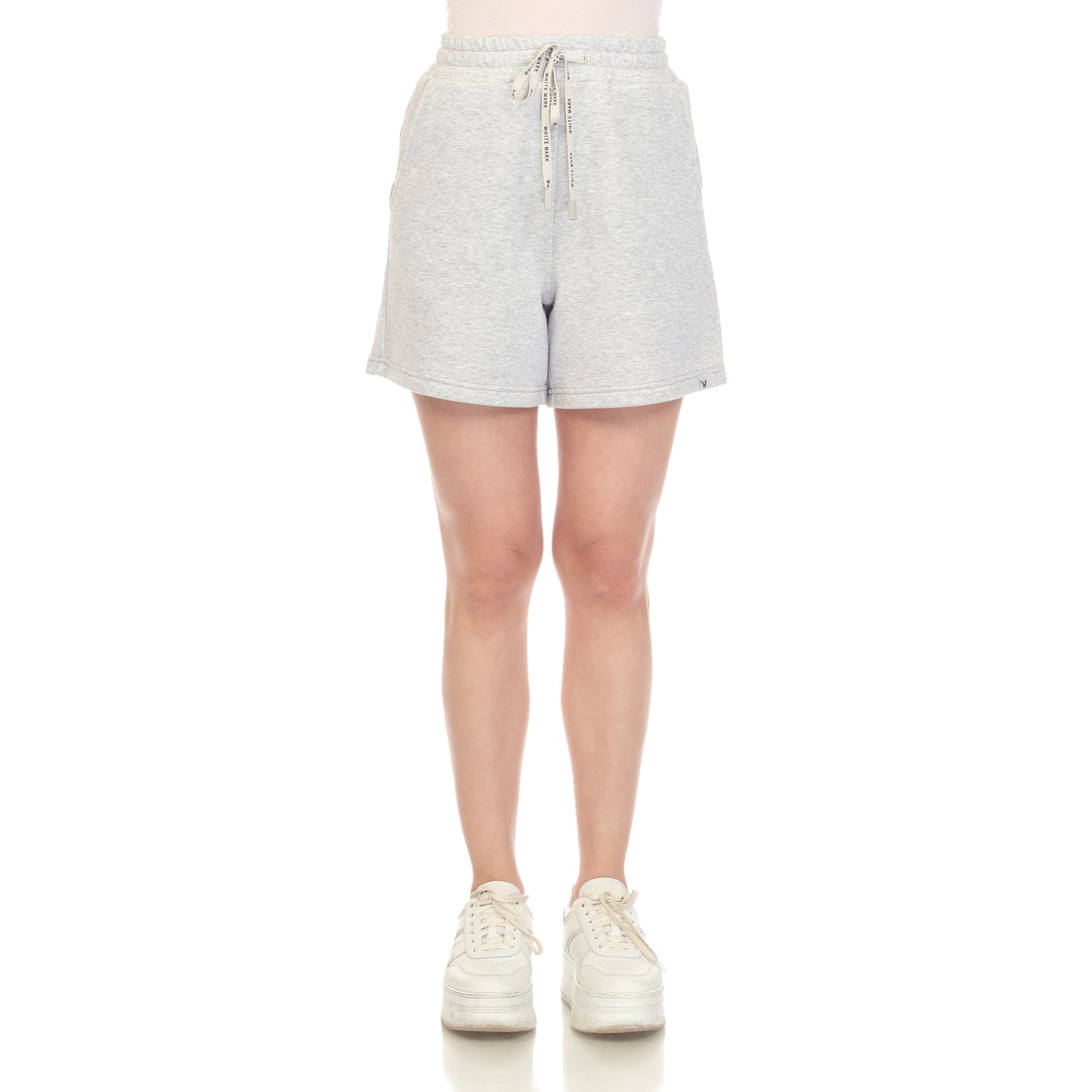 White Mark Women's Drawstring Waistband Sweat Shorts