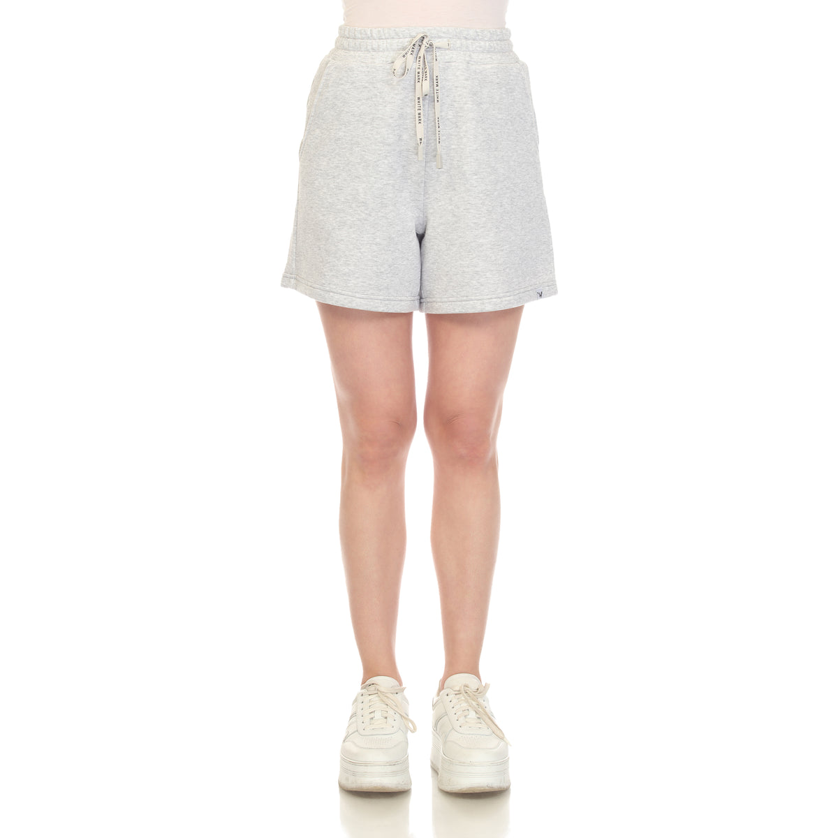 White Mark Women's Drawstring Waistband Sweat Shorts