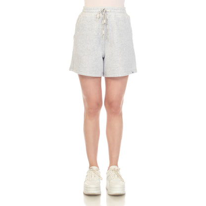 White Mark Women's Drawstring Waistband Sweat Shorts