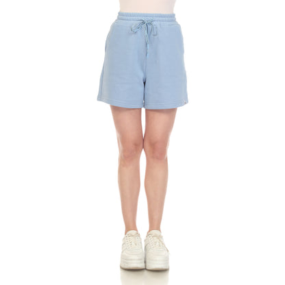 White Mark Women's Drawstring Waistband Sweat Shorts