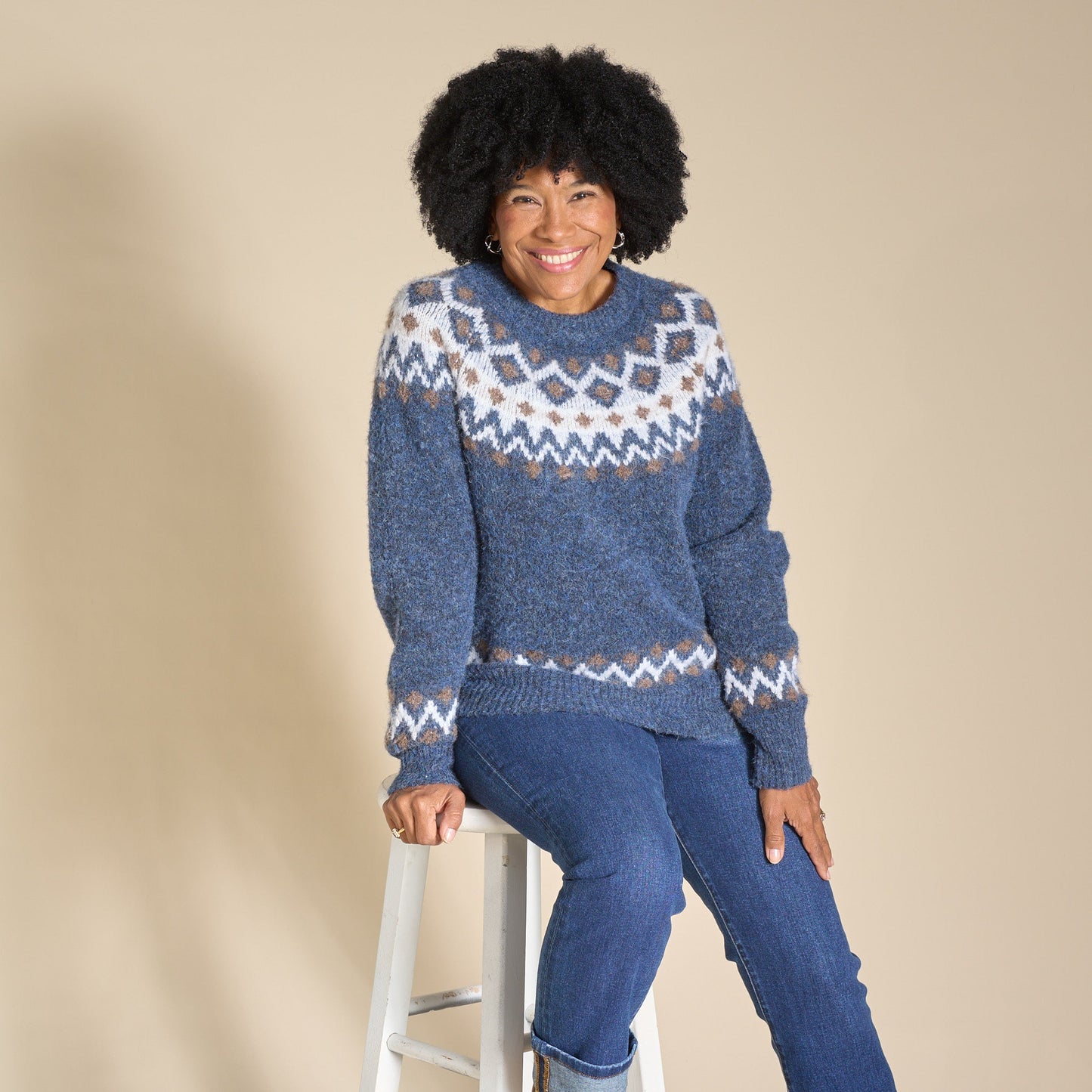 Christopher & Banks Fair Isle Crewneck Sweater