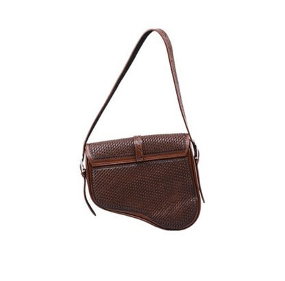ALLE Media Luna Genuine Hand-Tooled Leather Saddle Bag