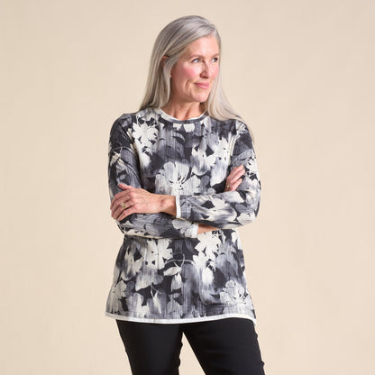 Christopher & Banks Relaxed Restyled Floral Print Tunic