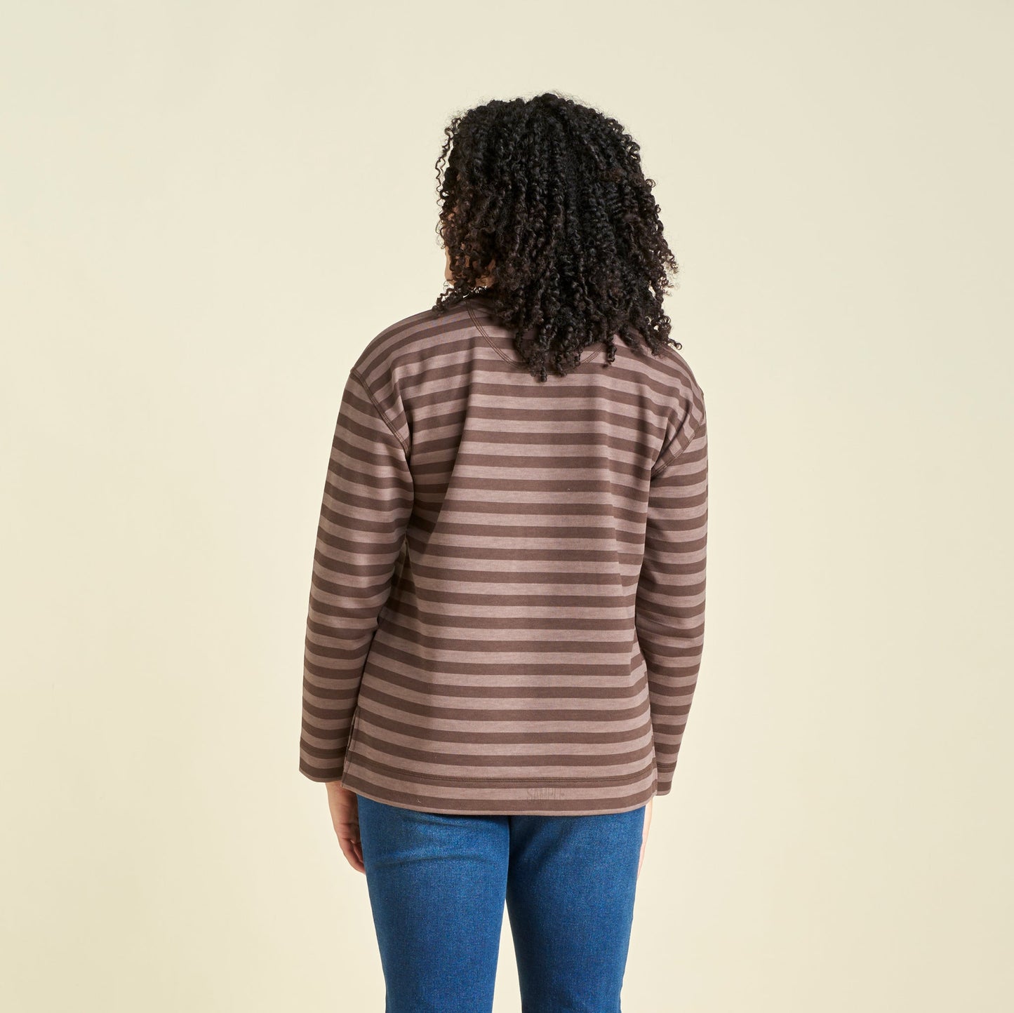Christopher & Banks Stripe Crew Neck Long Sleeve Sweatshirt