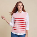 Christopher & Banks Stripe Crew Neck Sweater Vest