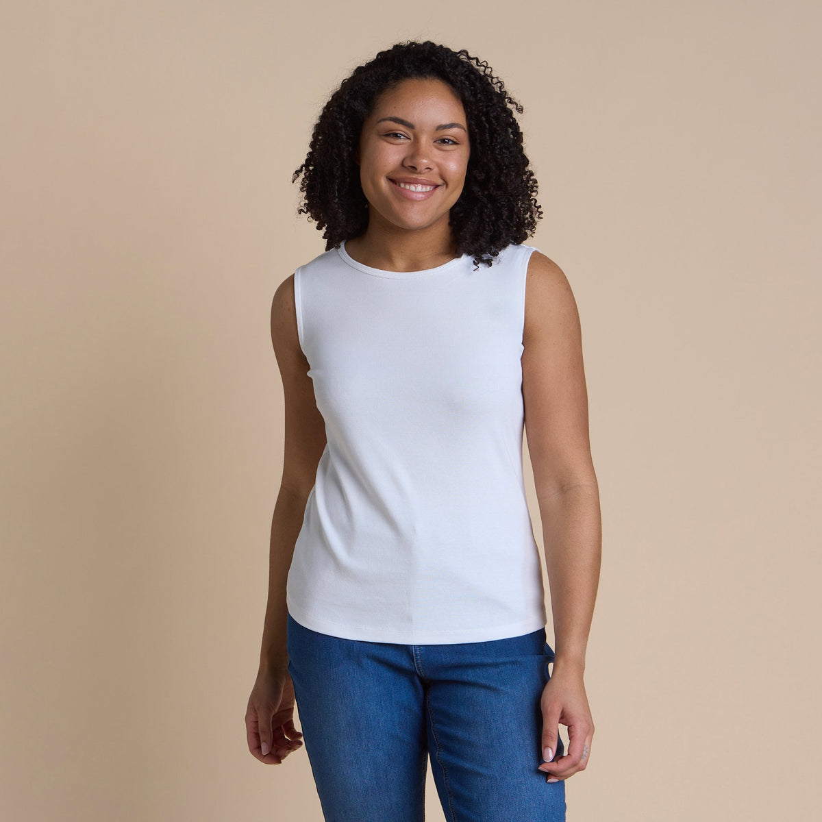 Christopher & Banks Women's Missy Sleeveless Crew Neck Perfect Tank