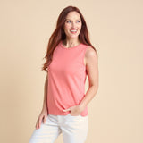 Christopher & Banks Women's Petite Sleeveless Crew Neck Perfect Tank