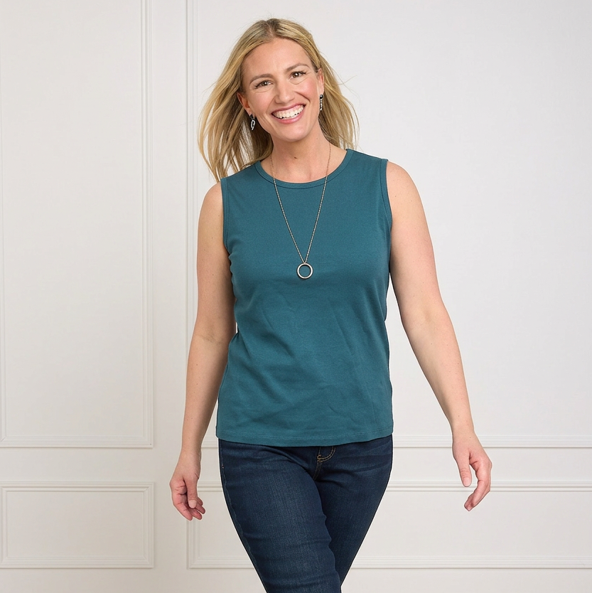 Christopher & Banks Women's Missy Sleeveless Crew Neck Perfect Tank