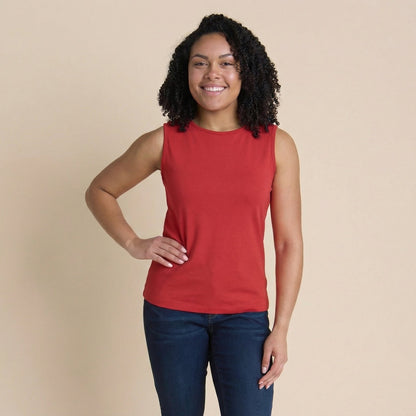 Christopher & Banks Women's Petite Sleeveless Crew Neck Perfect Tank