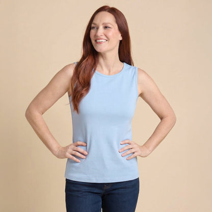 Christopher & Banks Women's Plus Size Sleeveless Crew Neck Perfect Tank