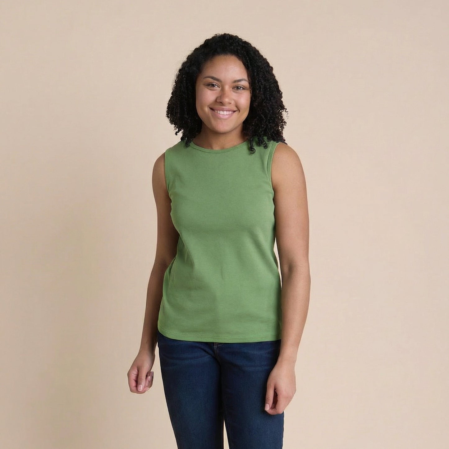 Christopher & Banks Women's Plus Size Sleeveless Crew Neck Perfect Tank