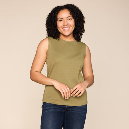 Christopher & Banks Women's Missy Sleeveless Crew Neck Perfect Tank