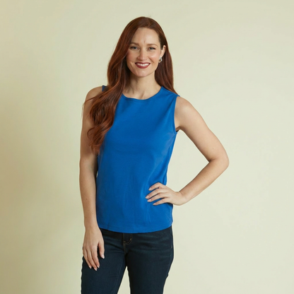Christopher & Banks Women's Plus Size Sleeveless Crew Neck Perfect Tank