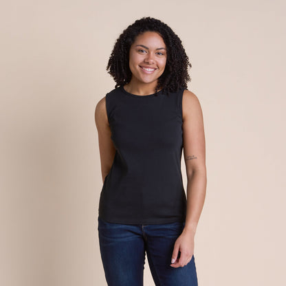 Christopher & Banks Women's Plus Size Sleeveless Crew Neck Perfect Tank