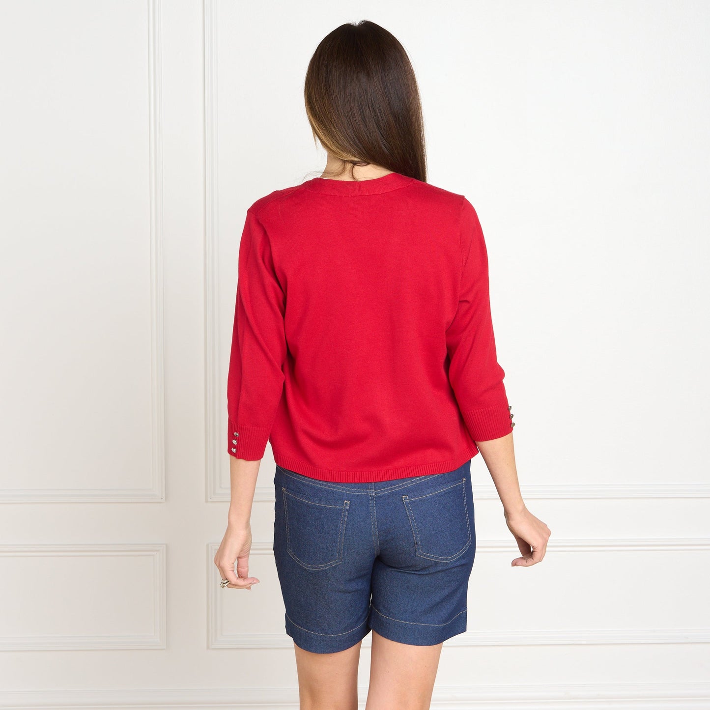 Christopher & Banks Women's Directional Stitch Open Front Cardigan