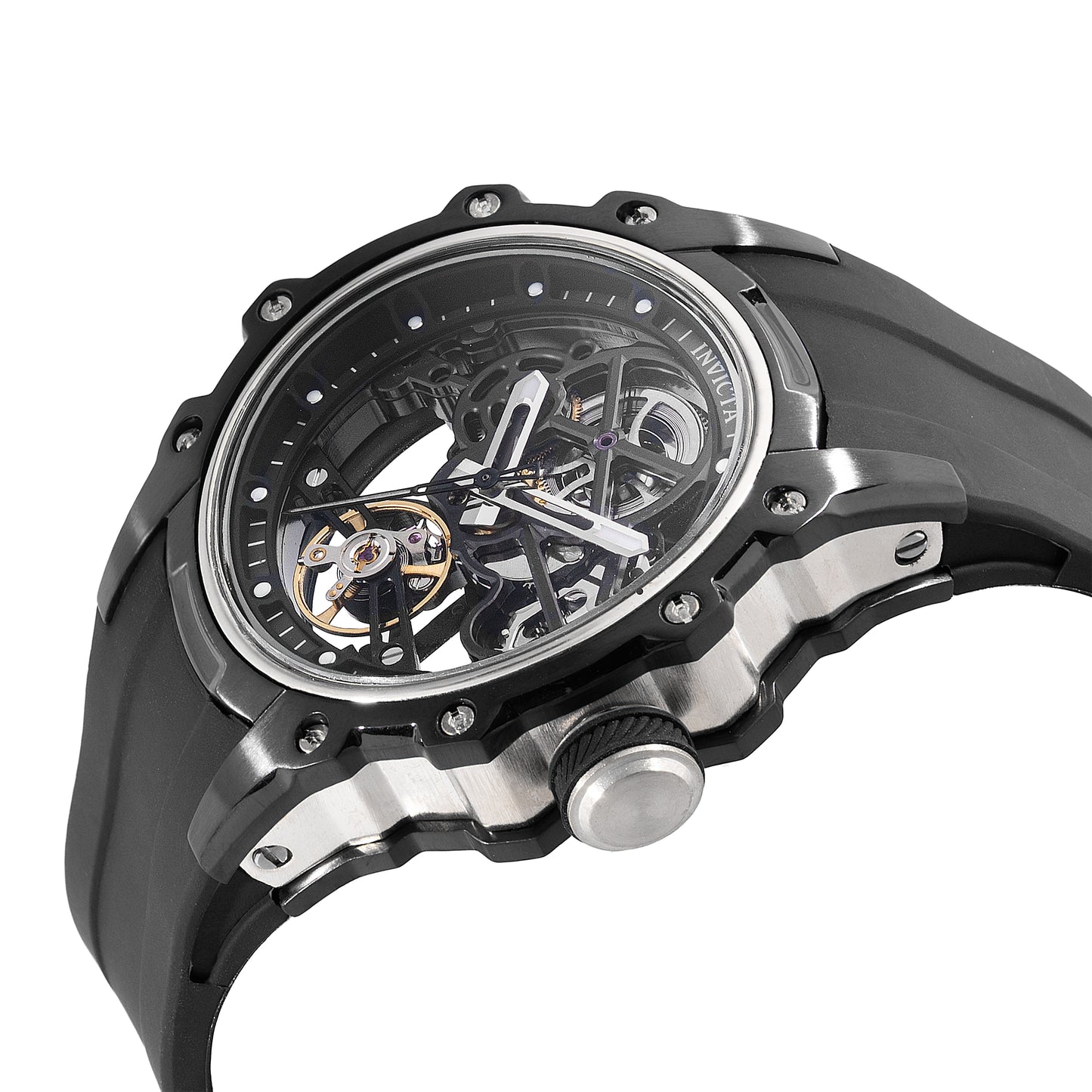 Invicta Men's 43mm S1 Rally Automatic Skeletonized Dial Silicone Strap Watch