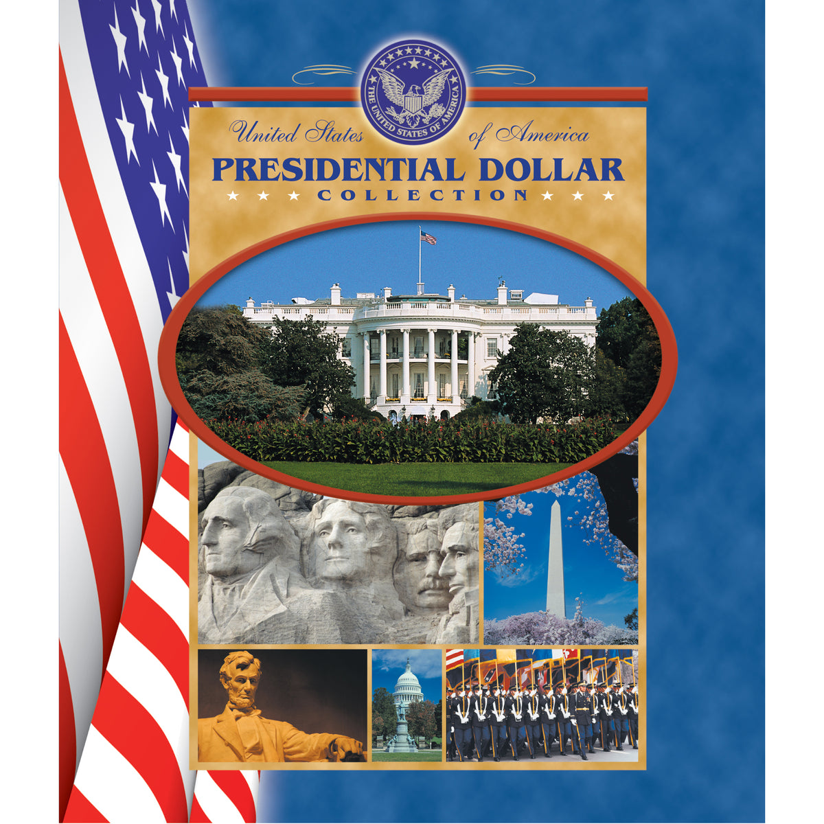 United States Presidential Dollar Collectible Album Coin Holder