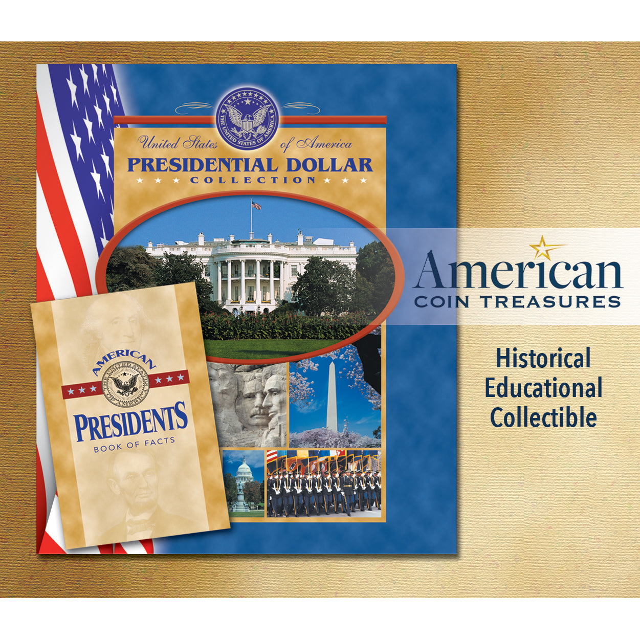 United States Presidential Dollar Collectible Album Coin Holder