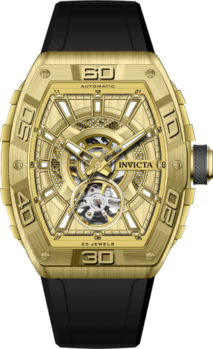 Invicta Men's 40mm S1 Rally Automatic Carbon Fiber Inset Goldtone Case Silicone Strap Watch