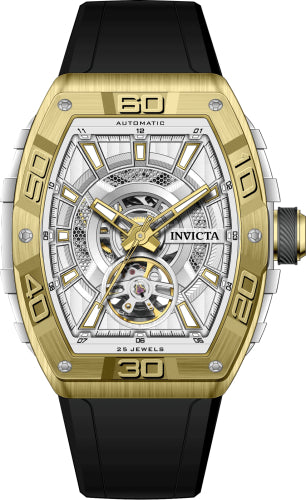 Invicta Men's 40mm S1 Rally Automatic Carbon Fiber Inset Goldtone Case Silicone Strap Watch