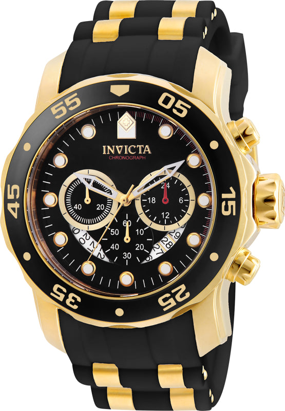 Invicta Men's 48mm Pro Diver Scuba Quartz Chronograph Silicone Bracelet Watch