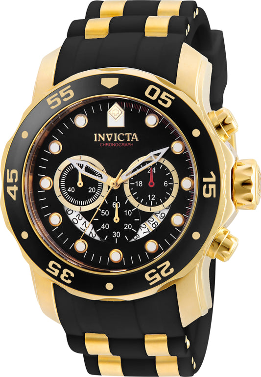 Invicta Men's 48mm Pro Diver Scuba Quartz Chronograph Silicone Bracelet Watch