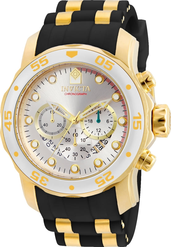 Invicta Men's 48mm Pro Diver Scuba Quartz Chronograph Silicone Bracelet Watch