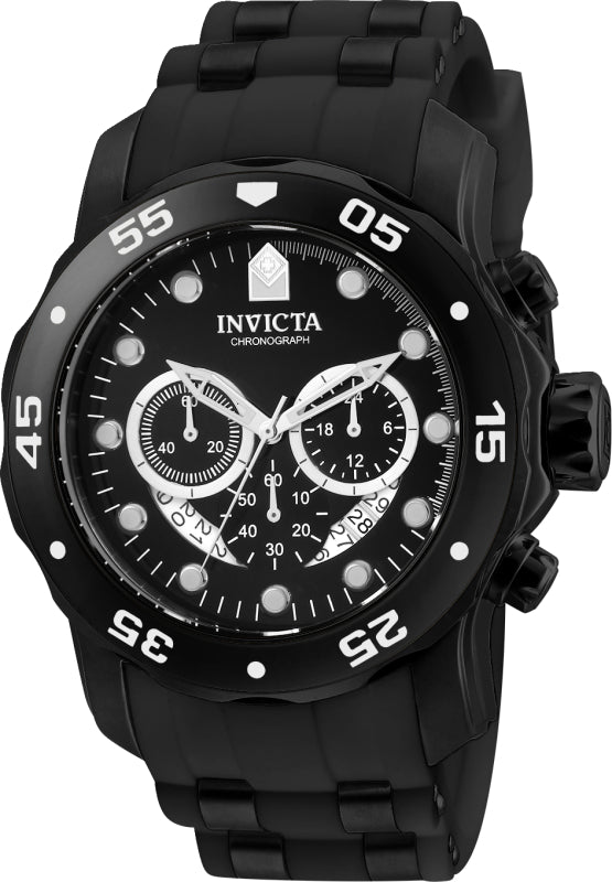 Invicta Men's 48mm Pro Diver Scuba Quartz Chronograph Silicone Bracelet Watch