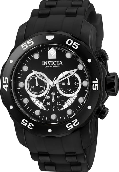 Invicta Men's 48mm Pro Diver Scuba Quartz Chronograph Silicone Bracelet Watch
