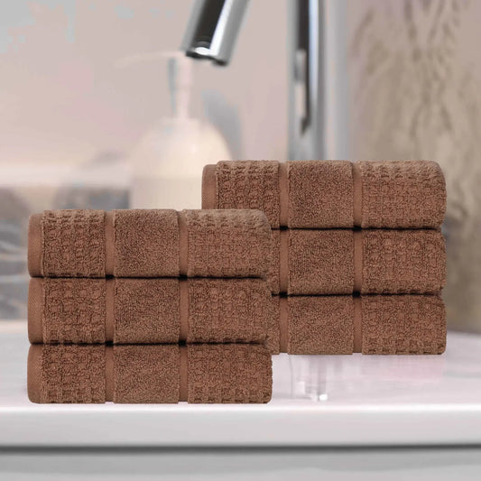 Superior "Napa" Zero Twist 100% Cotton Set of 6 Hand Towels