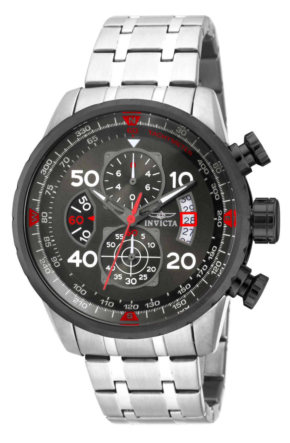 Invicta Men's 48mm Aviator Quartz Chronograph Tactical Dial Bracelet Watch