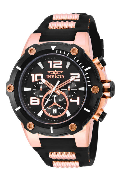 Invicta Men's 51mm Speedway Quartz Chronogrpah Textured Inner Link Silicone Strap Watch