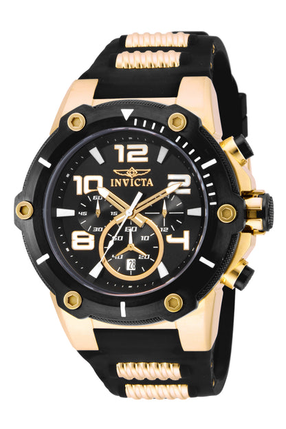 Invicta Men's 51mm Speedway Quartz Chronogrpah Textured Inner Link Silicone Strap Watch