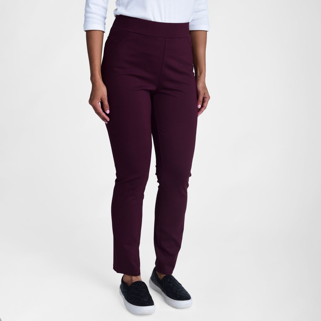 Christopher & Banks Signature Slimming Pull On Ponte Pant