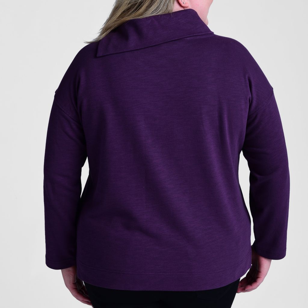 Christopher & Banks Split Collar Button Shoulder Top