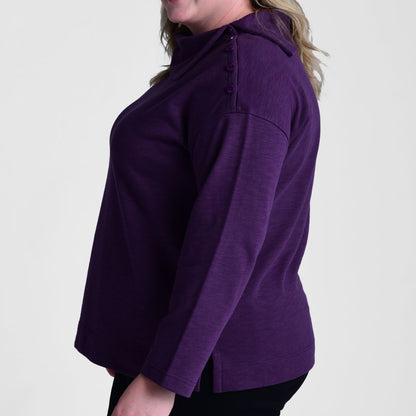 Christopher & Banks Split Collar Button Shoulder Top