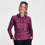 Christopher & Banks Relaxed Restyled Spacedye Printed Long Sleeve Hoodie