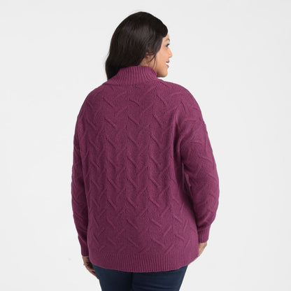 Christopher & Banks Cable Knit Mock Neck Sweater